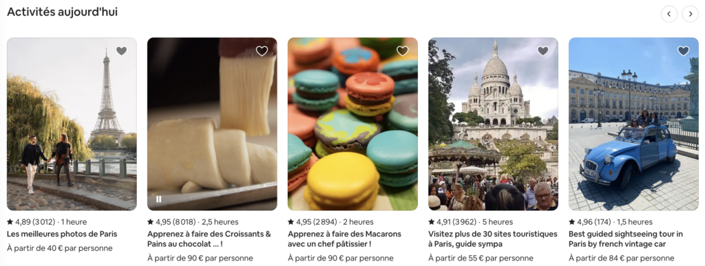 Exemple de contenu interactif - Airbnb